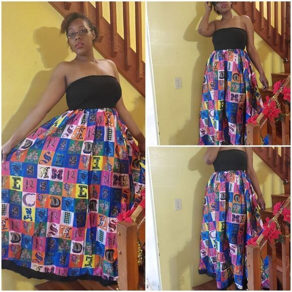 Multiprint Tube Dress - Picture 4 of 4